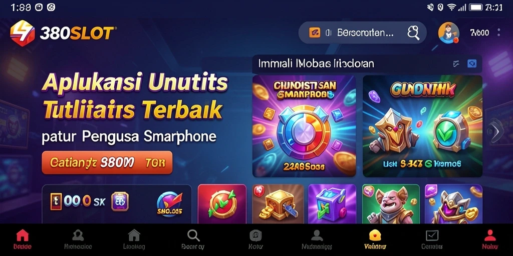 Tampilan antarmuka aplikasi 380SLOT yang modern dan intuitif.