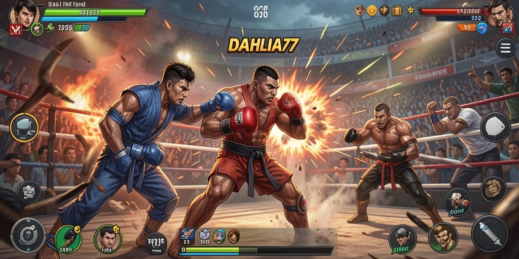 Tampilan pertarungan seru dalam DAHLIA77 yang mendebarkan.