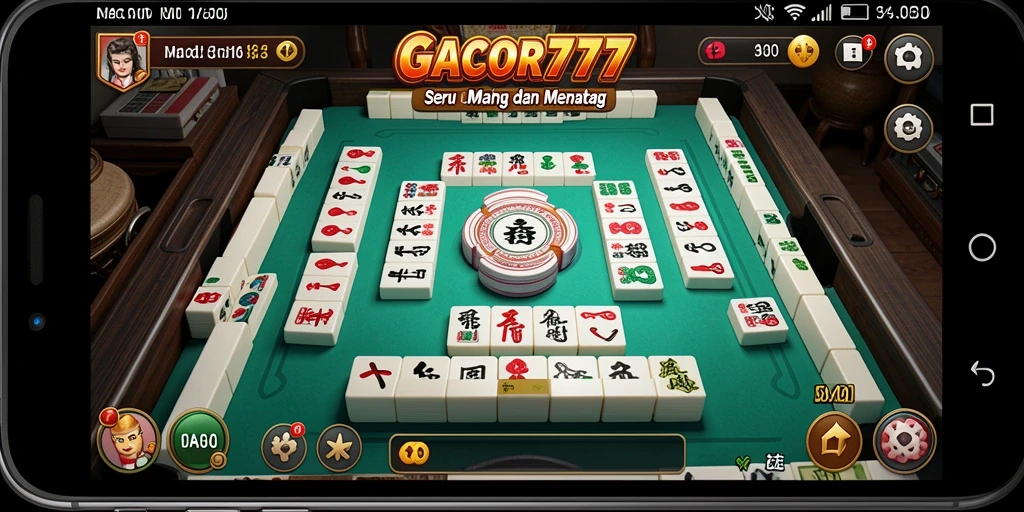 Screenshot GACOR777 menampilkan gameplay Mahjong yang menarik dan interaktif.