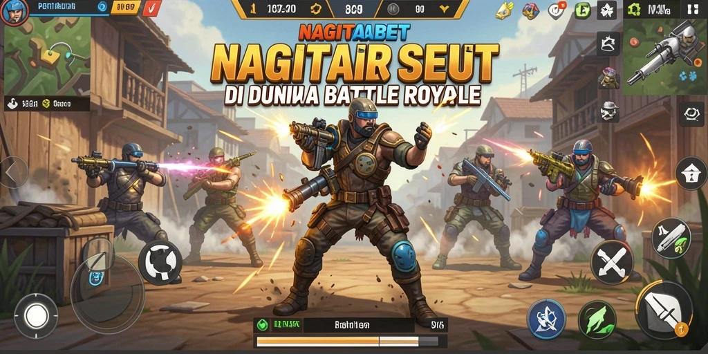 Gameplay seru dan mendebarkan di NAGITABET Battle Royale.