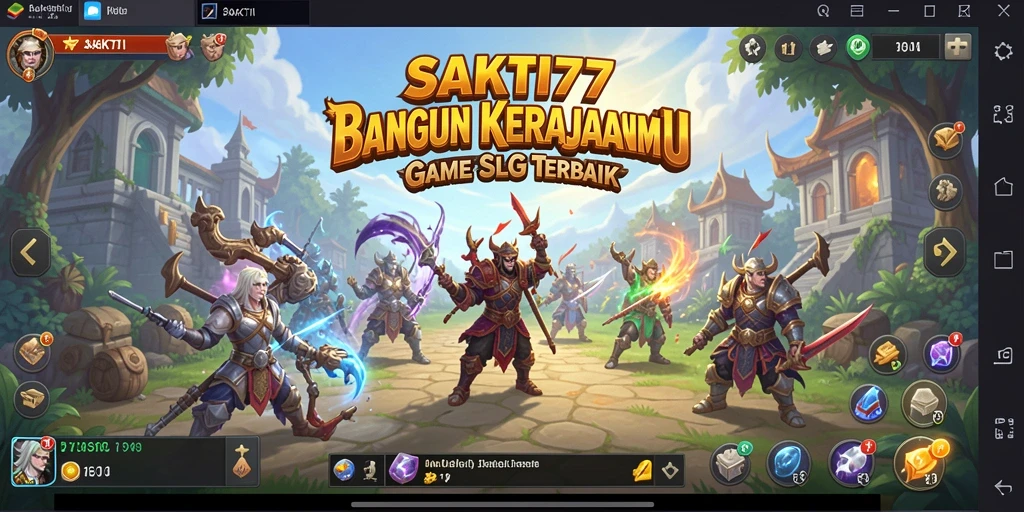 Tampilan screenshot utama SAKTI77 menampilkan aksi gameplay SLG yang menarik.