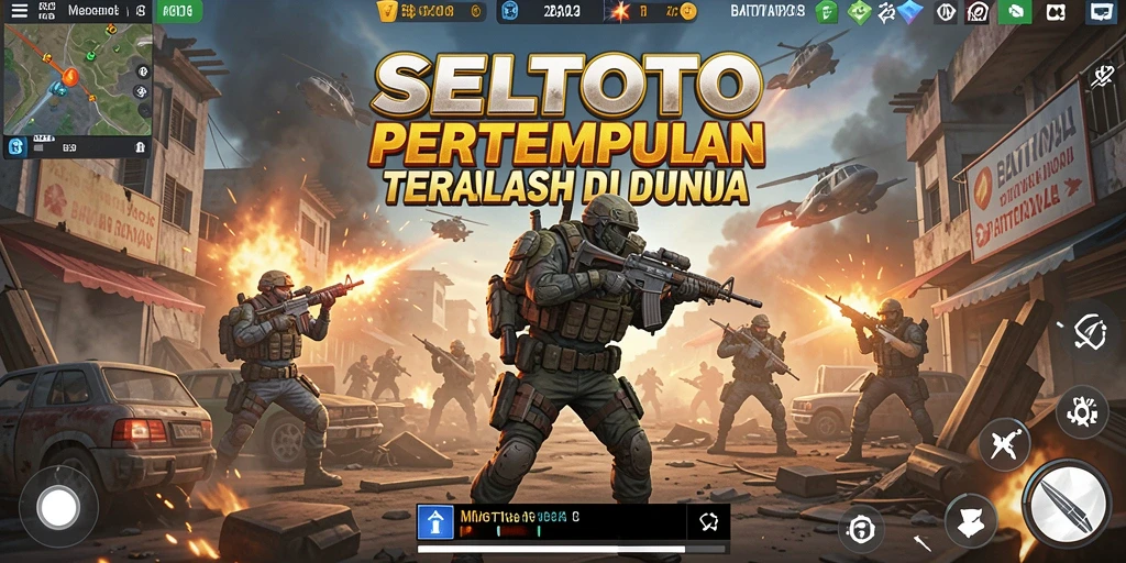 Tangkapan layar gameplay SELTOTO yang mendebarkan dalam pertempuran Battle Royale.